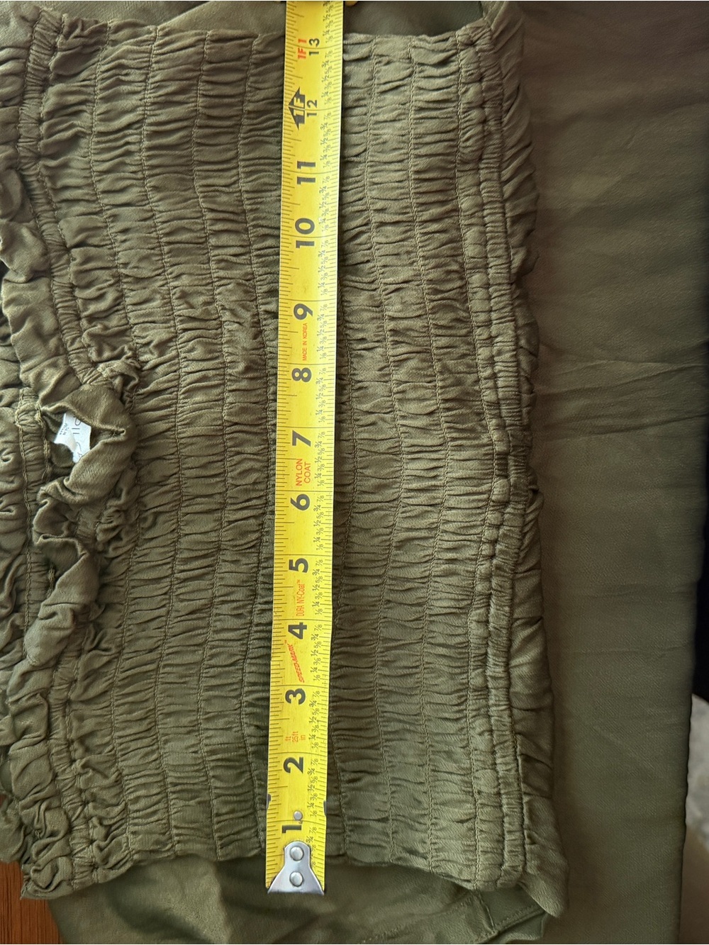 Pilcro Olive Green Smocked-Strap Wide-Leg Jumpsuit - Picture 5 of 5